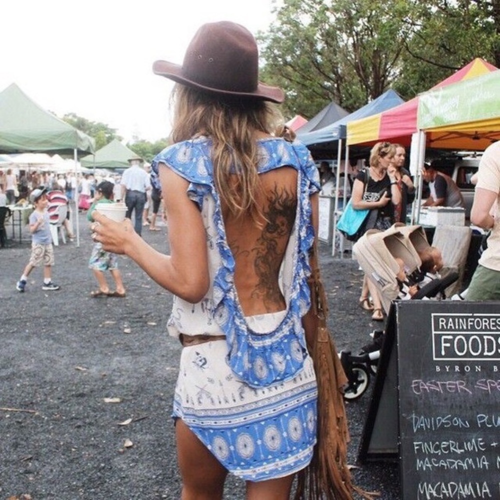 🌸SPELL🌸 Coyote Backless Shift Dress S